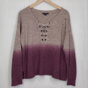 American Eagle Outfitters, Size Large Women, Plum Ombre Sweater